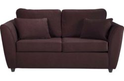 HOME Eleanor 2 Seater Fabric Sofa Bed - Chocolate